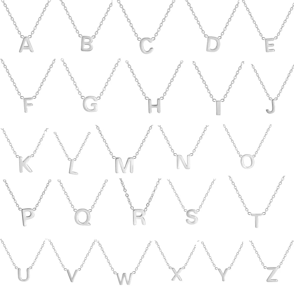 Minimalistische Halskette mit Initiale A–Z für Frauen, Alphabet-Buchstabe aus Edelstahl, Choker-Halskette, Schmuck, Großhandels-Geburtstagsgeschenk