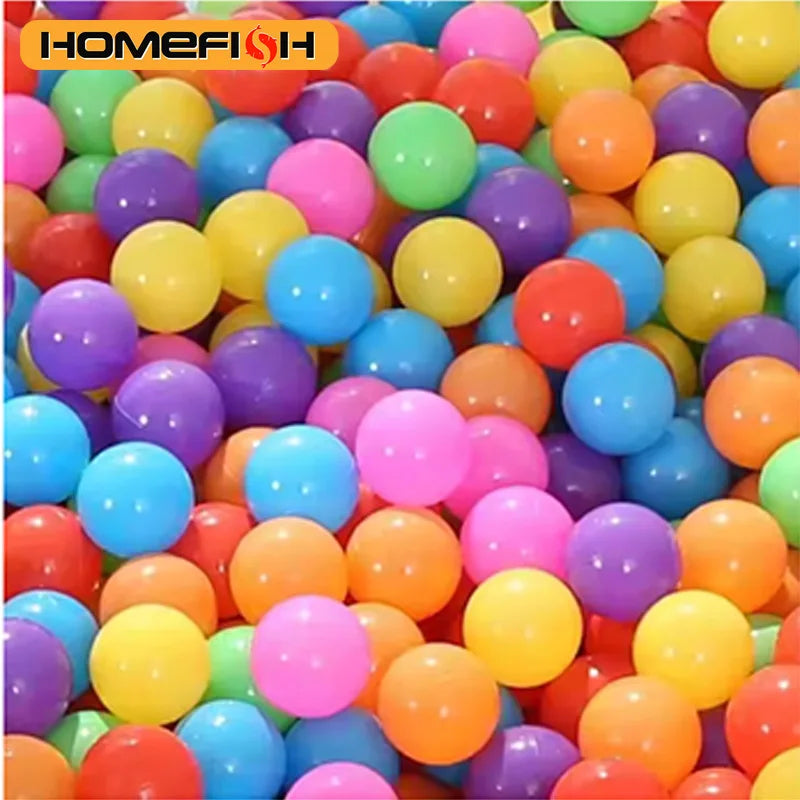 HOMEFISH 100 Stück Outdoor-Sportbälle, weiche und bunte Bälle für Wasser, Pool und Meer, umweltfreundlich, Anti-Stress, aufblasbar, Spielzeug für Babys und Zelte