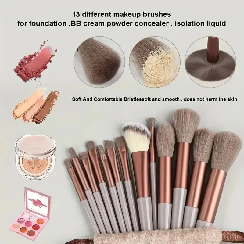Set aus weichen und flauschigen Make-up-Pinseln, professionell, für Foundation, Puder, Lidschatten, Kabuki und Verblenden, Schönheitswerkzeug für Make-up