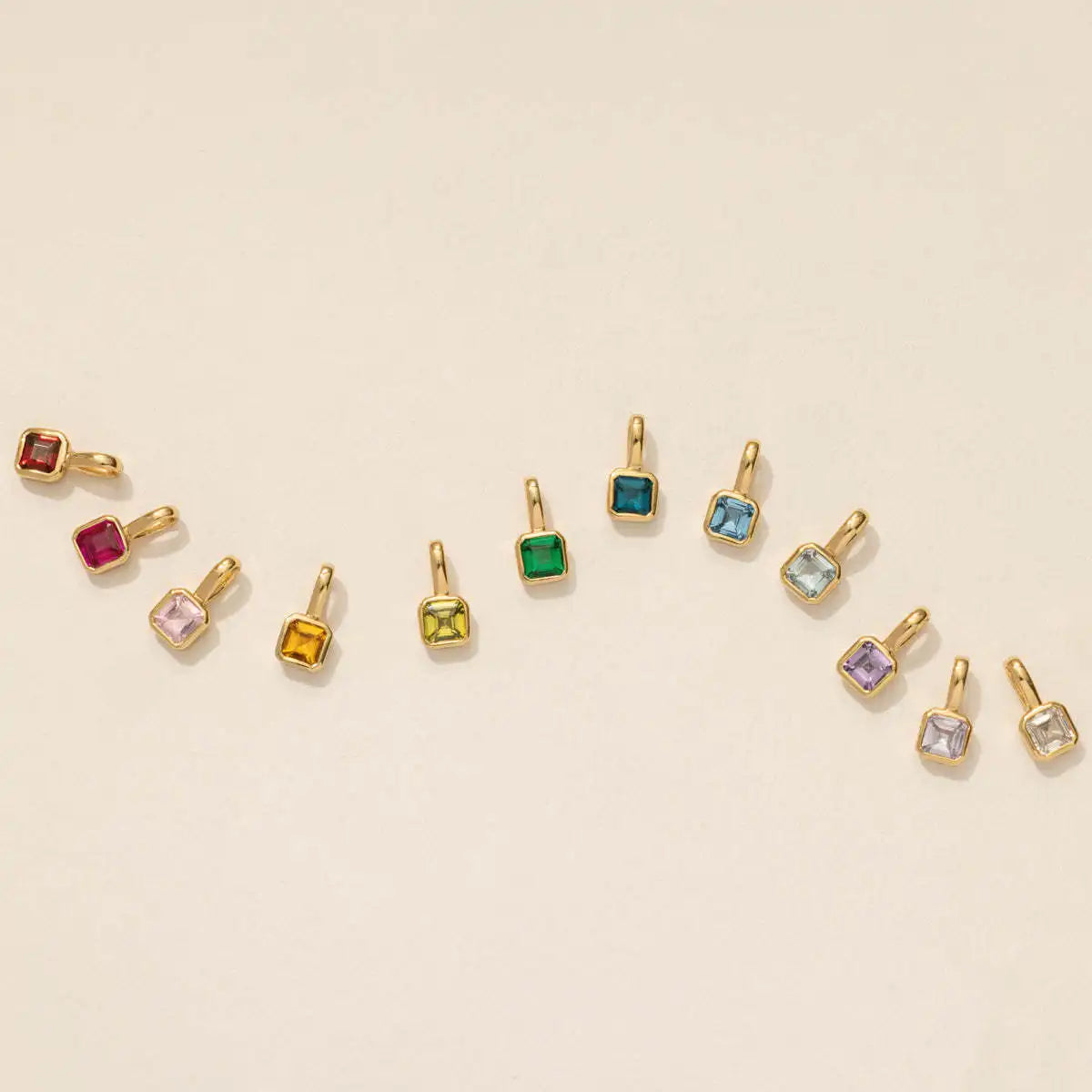 Stainless steel pendant DIY birthstone necklace for women, designer pendant necklace in gold color